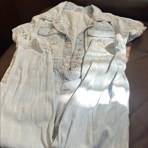 Old Navy Light Wash Denim Jumpsuit - Light Blue 4T